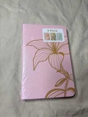 New Floral Notebooks Set of 3 with Gold Accents Journal Diary
